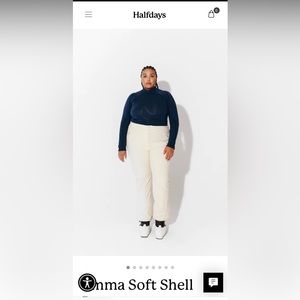 Halfdays Snow Pant Emma Soft shell pant in Oatmilk size small